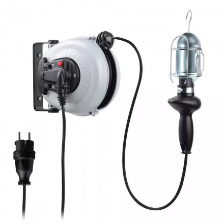 Светильник-переноска на автоматической катушке Mavel Rollamp Minor (арт.800390), LED, 12В/24В, 900Лм, 7+1м, H05VV-F